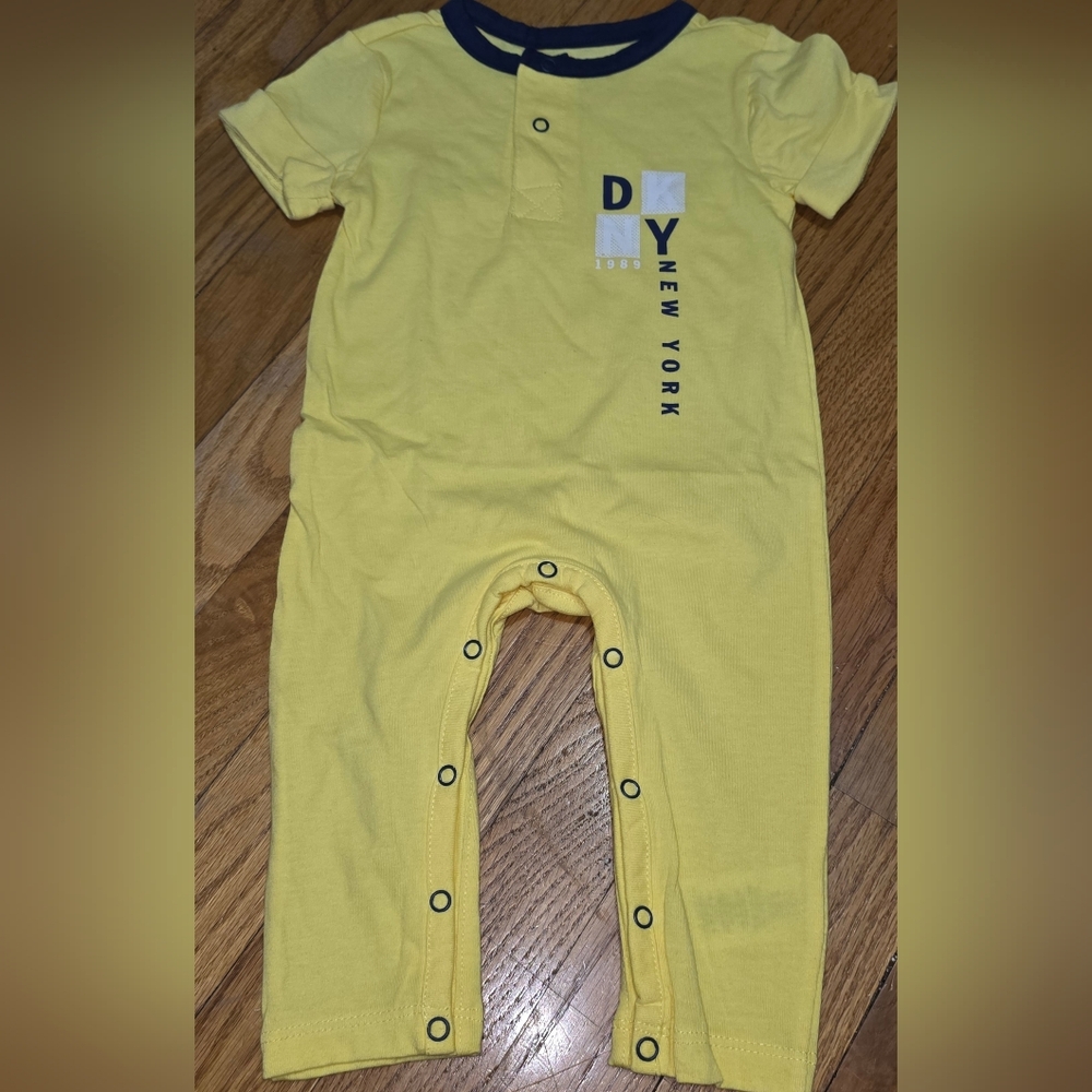 DKNY Yellow Baby Onesie